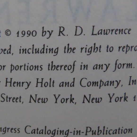 The White Puma R.D. Lawrence Hardcover 1990 1st Edition (F78) - Picture 6 of 11